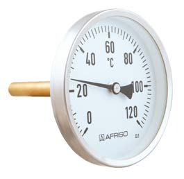 Bimetal Temperature Gauge in Brass
